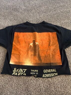 Saint Pablo Tour Merch Black & Orange Graphic Tee